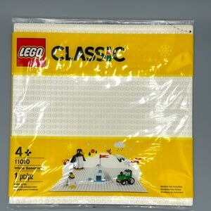 Lego White Baseplate 32 x 32 Stud 10 x 10 Inch Plate 11010 New Sealed